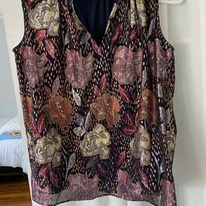 Rebecca Taylor metallic sleeveless top. Size 0